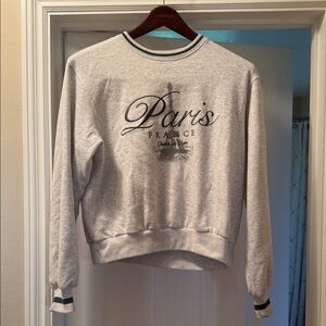 Hollister Gray Paris France Sweatshirt Size XS